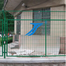 Clôture double panneau de fil, revêtue de PVC, protection de clôture